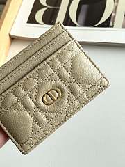 DIOR | Freesia Caro Card Holder In Light Taupe - 2