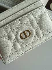 DIOR | Freesia Caro Card Holder In White - 4
