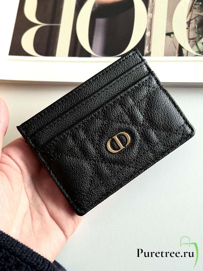 DIOR | Freesia Caro Card Holder In Black - 1