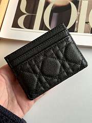 DIOR | Freesia Caro Card Holder In Black - 5