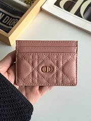 DIOR | Freesia Caro Card Holder In Dusty Rose  - 1