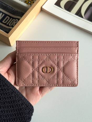 DIOR | Freesia Caro Card Holder In Dusty Rose 