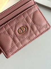 DIOR | Freesia Caro Card Holder In Dusty Rose  - 4