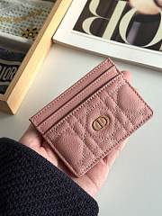 DIOR | Freesia Caro Card Holder In Dusty Rose  - 3