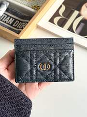 DIOR | Freesia Caro Card Holder In Navy Blue - 1