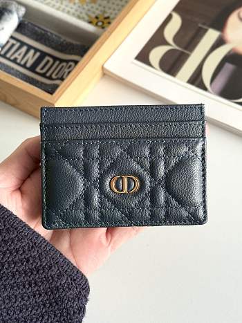 DIOR | Freesia Caro Card Holder In Navy Blue