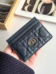 DIOR | Freesia Caro Card Holder In Navy Blue - 4
