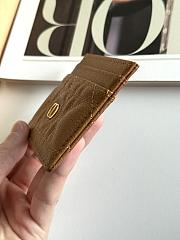 DIOR | Freesia Caro Card Holder In Brown - 6