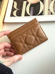DIOR | Freesia Caro Card Holder In Brown - 5