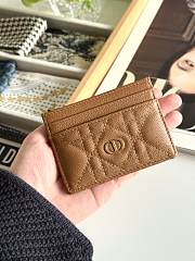 DIOR | Freesia Caro Card Holder In Brown - 3