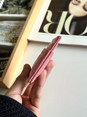 DIOR | Freesia Caro Card Holder In Pink - 6