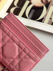 DIOR | Freesia Caro Card Holder In Pink - 5
