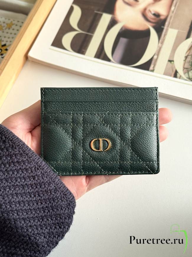DIOR | Freesia Caro Card Holder In Green - 1