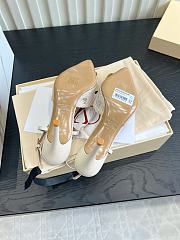 VALENTINO | Woven Leather VLOGO Slingback Sandals In White - 5
