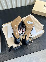 VALENTINO | Woven Leather VLOGO Slingback Sandals In Black - 4
