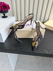 VALENTINO | Woven Leather VLOGO Slingback Sandals In Black - 5