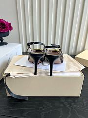 VALENTINO | Woven Leather VLOGO Slingback Sandals In Black - 6