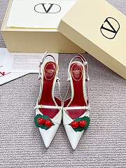 VALENTINO | 80mm Garavani Cherryfic Slingback In White - 1