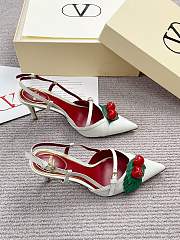 VALENTINO | 80mm Garavani Cherryfic Slingback In White - 6