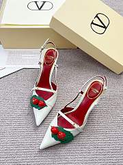 VALENTINO | 80mm Garavani Cherryfic Slingback In White - 3