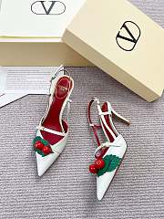 VALENTINO | 80mm Garavani Cherryfic Slingback In White - 2
