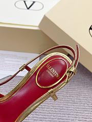 VALENTINO | 50mm Garavani Cherryfic Slingback In Gold - 4