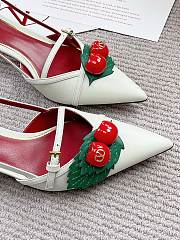 VALENTINO | 50mm Garavani Cherryfic Slingback In White - 3