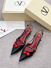 VALENTINO | 50mm Garavani Cherryfic Slingback In Black - 1