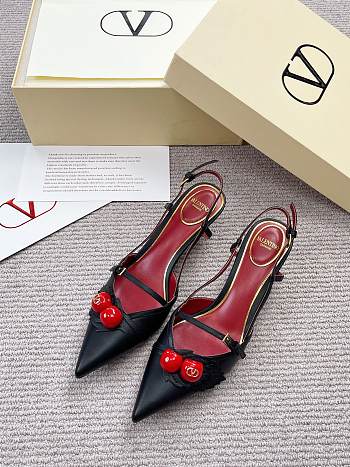 VALENTINO | 50mm Garavani Cherryfic Slingback In Black