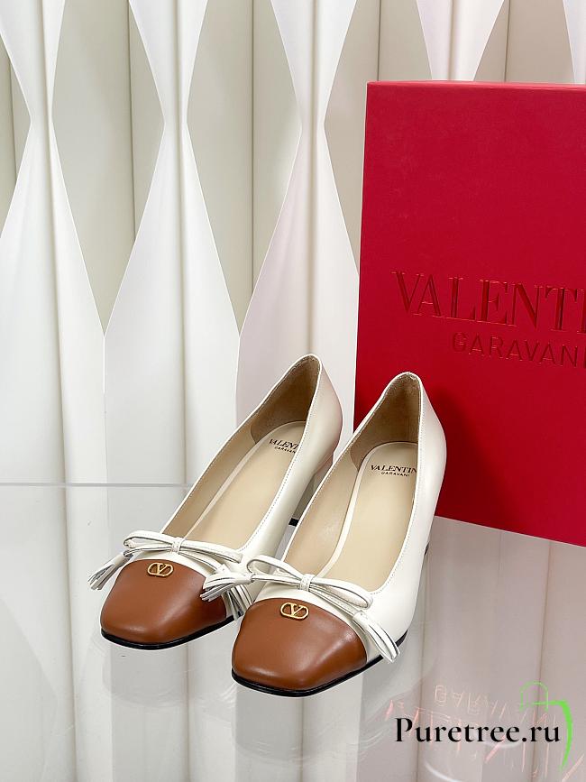 VALENTINO | Vlogo 6cm Garavani Valet Du Roi White/Brown - 1