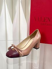 VALENTINO | Vlogo 6cm Garavani Valet Du Roi Nude Pink/Burgundy - 6