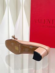 VALENTINO | Vlogo 6cm Garavani Valet Du Roi Nude Pink/Burgundy - 5