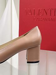 VALENTINO | Vlogo 6cm Garavani Valet Du Roi Nude Pink/Burgundy - 4
