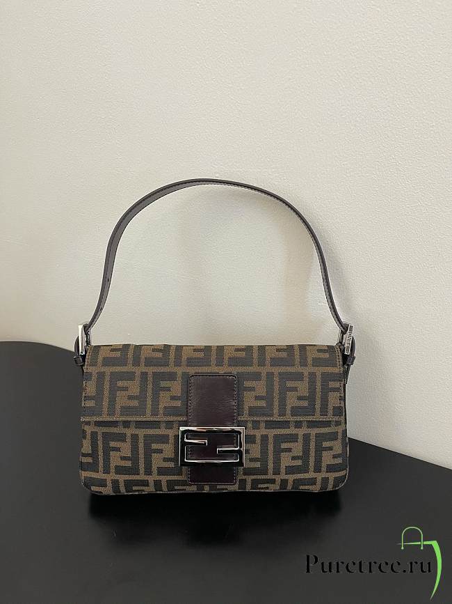 FENDI | Zucca Baguette Tobacco Bag Silver Hardware - 1