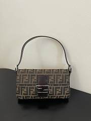 FENDI | Zucca Baguette Tobacco Bag Silver Hardware - 1