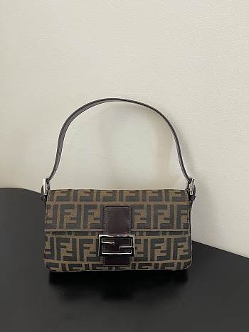 FENDI | Zucca Baguette Tobacco Bag Silver Hardware