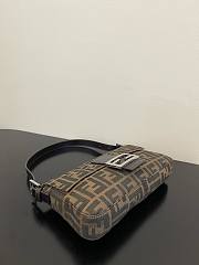 FENDI | Zucca Baguette Tobacco Bag Silver Hardware - 6