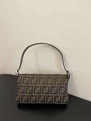 FENDI | Zucca Baguette Tobacco Bag Silver Hardware - 4