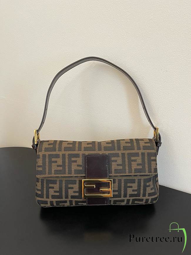 FENDI | Zucca Baguette Tobacco Bag Gold Hardware - 1