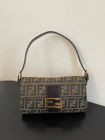 FENDI | Zucca Baguette Tobacco Bag Gold Hardware