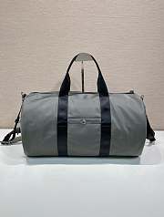 PRADA | Re-Nylon and Saffiano leather duffle bag sage gray - 5