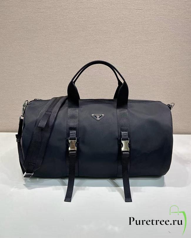 PRADA | Re-Nylon and Saffiano leather duffle bag black - 1