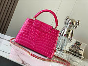 LOUIS VUITTON | BB Capucine Pink Crocodile Embossed Leather - 2