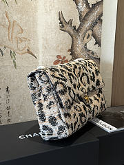 CHANEL | Leopard Print Tweed Classic Flap Bag - 6