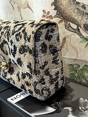 CHANEL | Leopard Print Tweed Classic Flap Bag - 5