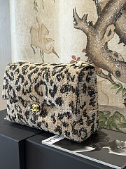 CHANEL | Leopard Print Tweed Classic Flap Bag - 2