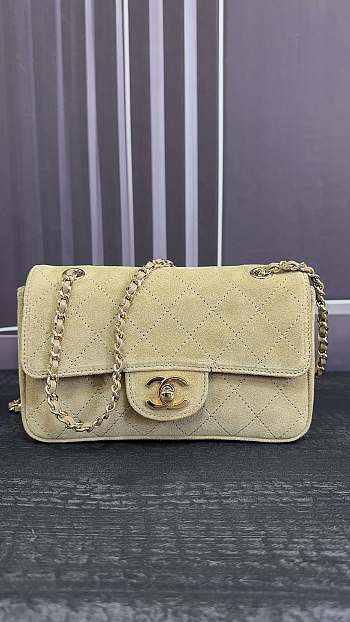 CHANEL | Mini Suede Maxi Flap Bag In Beige