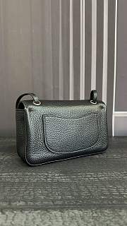 CHANEL | Mini Grained Calfskin Maxi Flap Bag In Black - 5