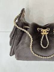 CHANEL | Mini 25 Hobo Bag Pony Hair Gold Hardware Charcoal Gray - 4