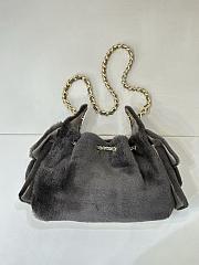 CHANEL | Mini 25 Hobo Bag Pony Hair Gold Hardware Charcoal Gray - 3